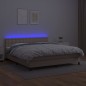 vidaXL Boxspringbett mit Matratze & LED Cappuccino-Braun 180x200cm vidaXL Boxspringbett mit Matratze & LED Cappuccino-Braun 180x200cm