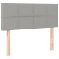 vidaXL Boxspringbett mit Matratze & LED Hellgrau 80x200 cm Stoff vidaXL Boxspringbett mit Matratze & LED Hellgrau 80x200 cm Stoff