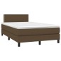 vidaXL Boxspringbett mit Matratze & LED Dunkelbraun 120x200 cm Stoff vidaXL Boxspringbett mit Matratze & LED Dunkelbraun 120x200 cm Stoff