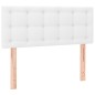 vidaXL Boxspringbett mit Matratze & LED Weiß 90x200 cm Kunstleder vidaXL Boxspringbett mit Matratze & LED Weiß 90x200 cm Kunstleder