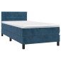 vidaXL Boxspringbett mit Matratze & LED Dunkelblau 100x200 cm Samt vidaXL Boxspringbett mit Matratze & LED Dunkelblau 100x200 cm Samt