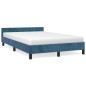 Bettgestell mit Kopfteil Dunkelblau 120x200 cm Samt Bettgestell mit Kopfteil Dunkelblau 120x200 cm Samt