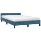 Bettgestell mit Kopfteil Dunkelblau 120x200 cm Samt Bettgestell mit Kopfteil Dunkelblau 120x200 cm Samt
