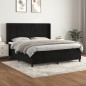 vidaXL Boxspringbett mit Matratze Schwarz 180x200 cm Samt vidaXL Boxspringbett mit Matratze Schwarz 180x200 cm Samt