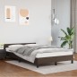 Bettgestell mit Kopfteil Braun 120x200 cm Kunstleder Bettgestell mit Kopfteil Braun 120x200 cm Kunstleder