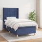 vidaXL Boxspringbett mit Matratze Blau 80x200 cm Stoff vidaXL Boxspringbett mit Matratze Blau 80x200 cm Stoff