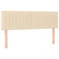 vidaXL Boxspringbett mit Matratze & LED Creme 140x200 cm Stoff vidaXL Boxspringbett mit Matratze & LED Creme 140x200 cm Stoff