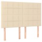 vidaXL Boxspringbett mit Matratze & LED Creme 140x190 cm Stoff vidaXL Boxspringbett mit Matratze & LED Creme 140x190 cm Stoff