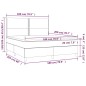 vidaXL Boxspringbett mit Matratze & LED Dunkelgrau 180x200 cm Samt vidaXL Boxspringbett mit Matratze & LED Dunkelgrau 180x200 cm Samt