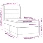 vidaXL Boxspringbett mit Matratze Dunkelbraun 100x200 cm Stoff vidaXL Boxspringbett mit Matratze Dunkelbraun 100x200 cm Stoff