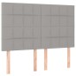 vidaXL Boxspringbett mit Matratze Hellgrau 140x200 cm Stoff vidaXL Boxspringbett mit Matratze Hellgrau 140x200 cm Stoff