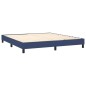 vidaXL Boxspringbett mit Matratze & LED Blau 160x200 cm Stoff vidaXL Boxspringbett mit Matratze & LED Blau 160x200 cm Stoff