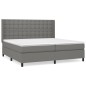 vidaXL Boxspringbett mit Matratze Dunkelgrau 200x200 cm Stoff vidaXL Boxspringbett mit Matratze Dunkelgrau 200x200 cm Stoff