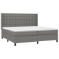 vidaXL Boxspringbett mit Matratze Dunkelgrau 200x200 cm Stoff vidaXL Boxspringbett mit Matratze Dunkelgrau 200x200 cm Stoff