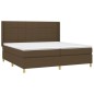 vidaXL Boxspringbett mit Matratze Dunkelbraun 200x200 cm Stoff vidaXL Boxspringbett mit Matratze Dunkelbraun 200x200 cm Stoff