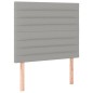 vidaXL Boxspringbett mit Matratze & LED Hellgrau 90x200 cm Stoff vidaXL Boxspringbett mit Matratze & LED Hellgrau 90x200 cm Stoff