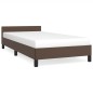 vidaXL Bettgestell mit Kopfteil Braun 80x200 cm Kunstleder vidaXL Bettgestell mit Kopfteil Braun 80x200 cm Kunstleder