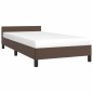 vidaXL Bettgestell mit Kopfteil Braun 80x200 cm Kunstleder vidaXL Bettgestell mit Kopfteil Braun 80x200 cm Kunstleder