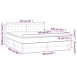vidaXL Boxspringbett mit Matratze & LED Schwarz 160x200 cm Stoff vidaXL Boxspringbett mit Matratze & LED Schwarz 160x200 cm Stoff