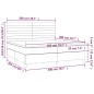 vidaXL Boxspringbett mit Matratze & LED Dunkelgrau 200x200 cm Stoff vidaXL Boxspringbett mit Matratze & LED Dunkelgrau 200x200 cm Stoff
