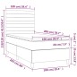 vidaXL Boxspringbett mit Matratze & LED Schwarz 100x200 cm Samt vidaXL Boxspringbett mit Matratze & LED Schwarz 100x200 cm Samt