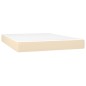vidaXL Boxspringbett mit Matratze Creme 140x200 cm Stoff vidaXL Boxspringbett mit Matratze Creme 140x200 cm Stoff