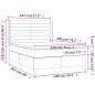 vidaXL Boxspringbett mit Matratze Creme 140x200 cm Stoff vidaXL Boxspringbett mit Matratze Creme 140x200 cm Stoff