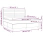 vidaXL Boxspringbett mit Matratze Blau 180x200 cm Stoff vidaXL Boxspringbett mit Matratze Blau 180x200 cm Stoff
