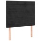 vidaXL Boxspringbett mit Matratze & LED Schwarz 90x190 cm Samt vidaXL Boxspringbett mit Matratze & LED Schwarz 90x190 cm Samt