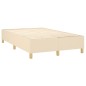 vidaXL Boxspringbett mit Matratze & LED Creme 120x200 cm Stoff vidaXL Boxspringbett mit Matratze & LED Creme 120x200 cm Stoff