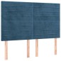 vidaXL Boxspringbett mit Matratze & LED Dunkelblau 140x190 cm Samt vidaXL Boxspringbett mit Matratze & LED Dunkelblau 140x190 cm Samt