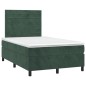 vidaXL Boxspringbett mit Matratze & LED Dunkelgrün 120x200 cm Samt vidaXL Boxspringbett mit Matratze & LED Dunkelgrün 120x200 cm Samt