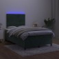 vidaXL Boxspringbett mit Matratze & LED Dunkelgrün 120x200 cm Samt vidaXL Boxspringbett mit Matratze & LED Dunkelgrün 120x200 cm Samt