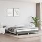 Bettgestell mit Kopfteil Dunkelgrau 180x200 cm Stoff Bettgestell mit Kopfteil Dunkelgrau 180x200 cm Stoff