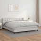 vidaXL Boxspringbett mit Matratze Weiß 180x200 cm Kunstleder vidaXL Boxspringbett mit Matratze Weiß 180x200 cm Kunstleder