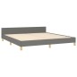Bettgestell mit Kopfteil Dunkelgrau 180x200 cm Stoff Bettgestell mit Kopfteil Dunkelgrau 180x200 cm Stoff