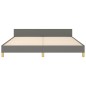 Bettgestell mit Kopfteil Dunkelgrau 180x200 cm Stoff Bettgestell mit Kopfteil Dunkelgrau 180x200 cm Stoff