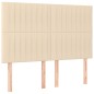 vidaXL Boxspringbett mit Matratze Creme 140x190 cm Stoff vidaXL Boxspringbett mit Matratze Creme 140x190 cm Stoff