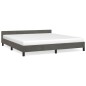 Bettgestell mit Kopfteil Dunkelgrau 180x200 cm Samt Bettgestell mit Kopfteil Dunkelgrau 180x200 cm Samt