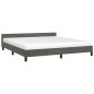 Bettgestell mit Kopfteil Dunkelgrau 180x200 cm Samt Bettgestell mit Kopfteil Dunkelgrau 180x200 cm Samt