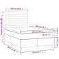 vidaXL Boxspringbett mit Matratze & LED Dunkelgrau 120x200 cm Stoff vidaXL Boxspringbett mit Matratze & LED Dunkelgrau 120x200 cm Stoff