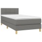 vidaXL Boxspringbett mit Matratze & LED Dunkelgrau 90x190 cm Stoff vidaXL Boxspringbett mit Matratze & LED Dunkelgrau 90x190 cm Stoff