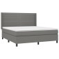vidaXL Boxspringbett mit Matratze Dunkelgrau 180x200 cm Stoff vidaXL Boxspringbett mit Matratze Dunkelgrau 180x200 cm Stoff