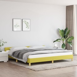 vidaXL Bettgestell ohne Matratze Grün 200x200 cm Stoff