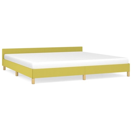 vidaXL Bettgestell ohne Matratze Grün 200x200 cm Stoff