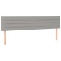 vidaXL Boxspringbett mit Matratze & LED Hellgrau 160x200 cm Stoff vidaXL Boxspringbett mit Matratze & LED Hellgrau 160x200 cm Stoff
