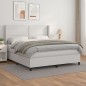 vidaXL Boxspringbett mit Matratze Weiß 160x200 cm Kunstleder vidaXL Boxspringbett mit Matratze Weiß 160x200 cm Kunstleder