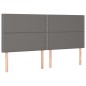 vidaXL Boxspringbett mit Matratze Grau 180x200 cm Kunstleder vidaXL Boxspringbett mit Matratze Grau 180x200 cm Kunstleder
