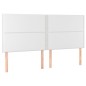 vidaXL Boxspringbett mit Matratze Weiß 200x200 cm Kunstleder vidaXL Boxspringbett mit Matratze Weiß 200x200 cm Kunstleder