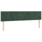 vidaXL Boxspringbett mit Matratze & LED Dunkelgrün 160x200 cm Samt vidaXL Boxspringbett mit Matratze & LED Dunkelgrün 160x200 cm Samt